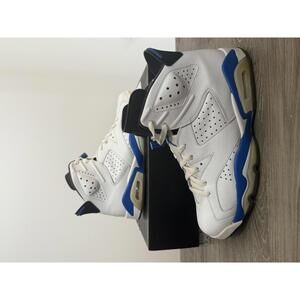 Air Jordan 6 Retro 'Carmine' - Classic White & Blue Sneakers